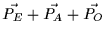 $\displaystyle \vec{P_E} + \vec{P_A} + \vec{P_O}$